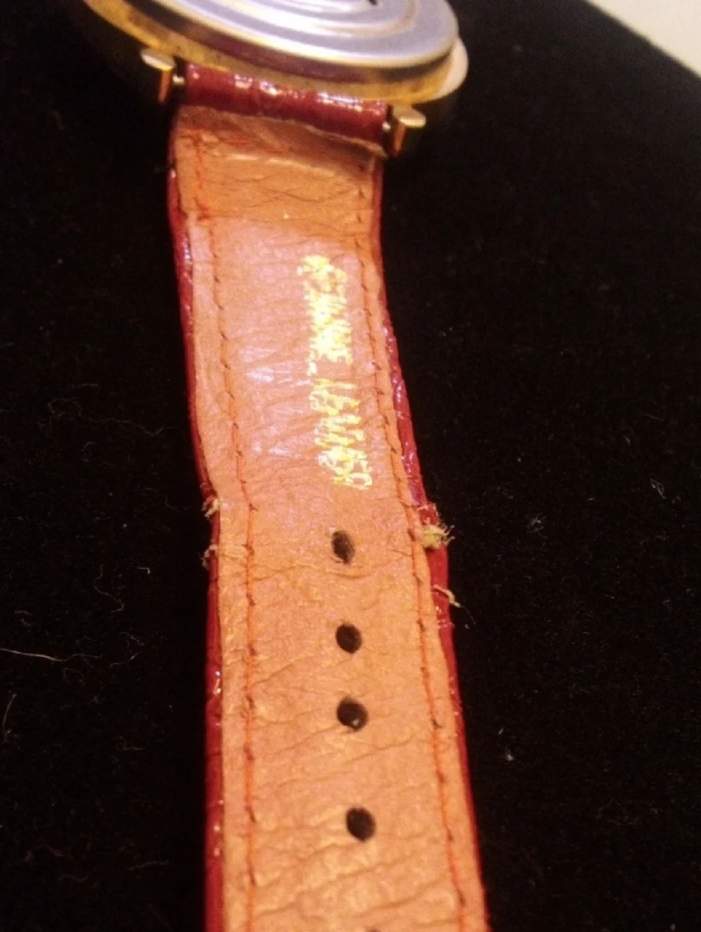 Holiday Santa Glitter Dial Watch with Red Strap